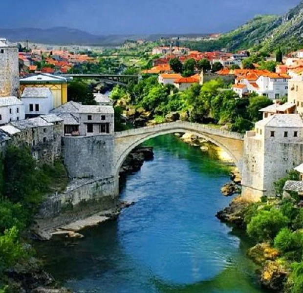 Mostar Old Bridge, visited on a day trip from Dubrovnik